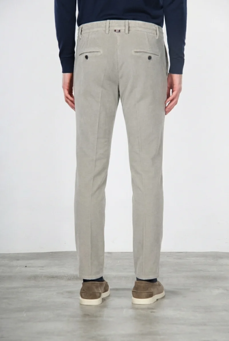 Milano Jogger pantalon chino homme en velours 500 raies extra slim fit