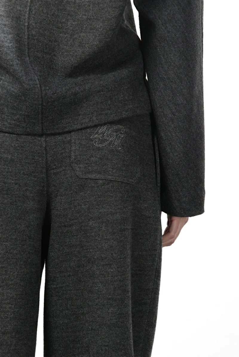 Pantalon Chino Femme en Tissu Jersey Coupe Balloon