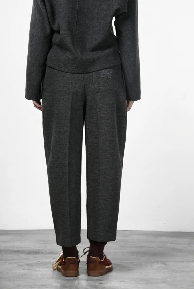 Pantalon Chino Femme en Tissu Jersey Coupe Balloon
