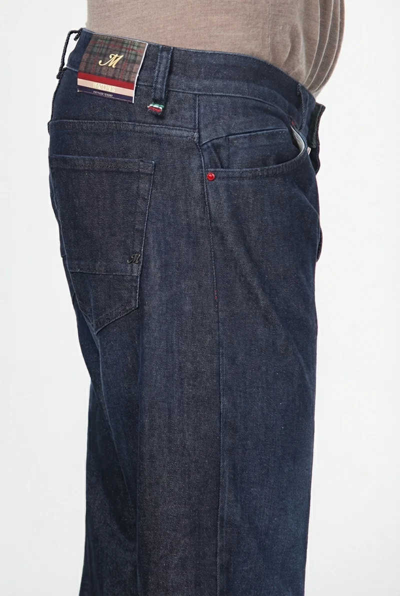 Pantalon Harris homme 5 poches en denim Prince-de-Galles regular fit