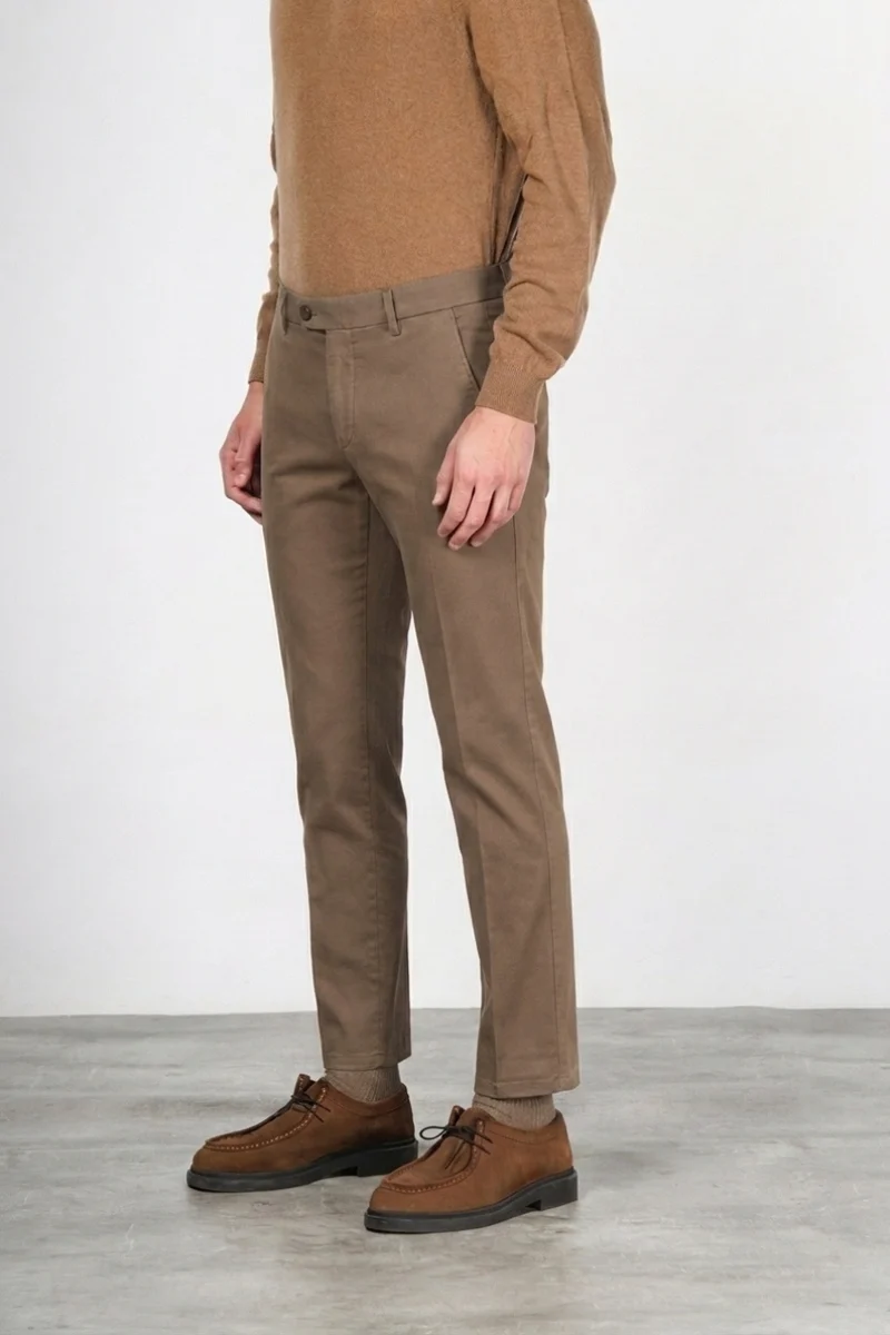 Torino Flex pantalon chino homme en satin slim fit ①