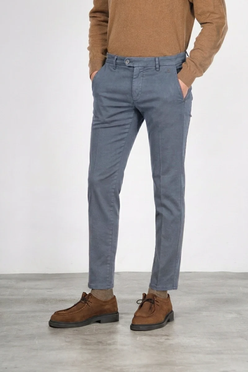 Torino Flex pantalon chino homme en satin slim fit ①