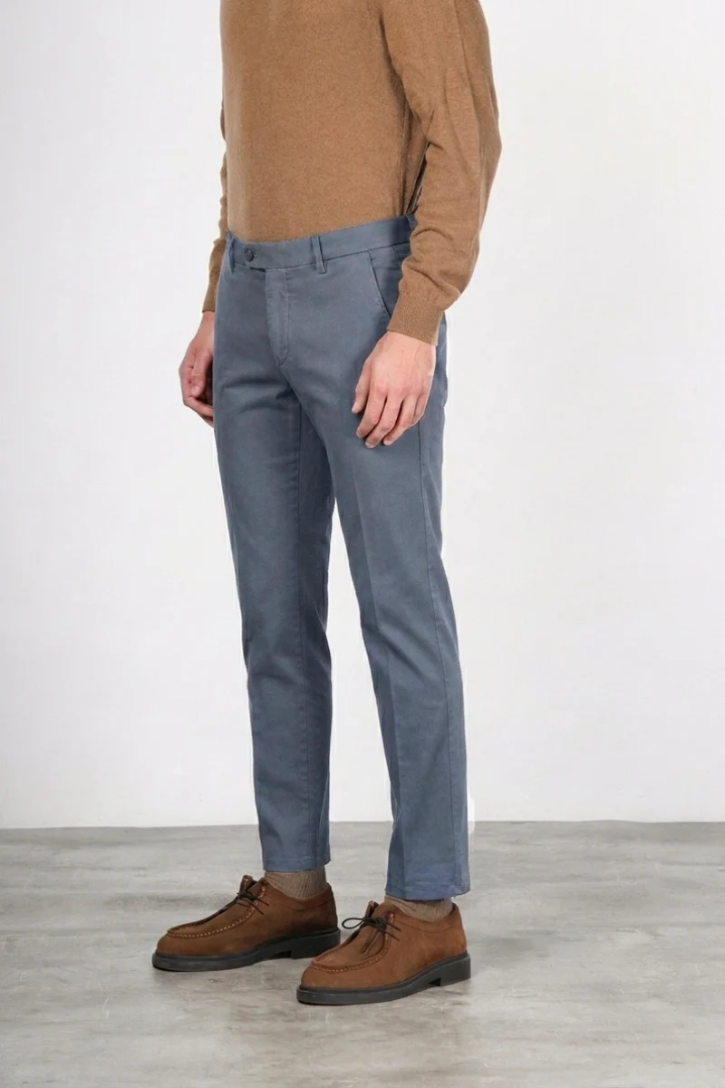 Torino Flex pantalon chino homme en satin slim fit ①