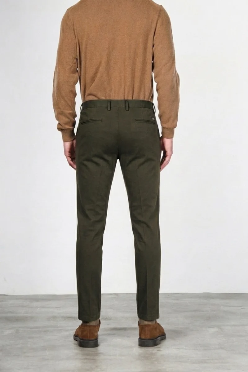 Torino Flex pantalon chino homme en satin slim fit ①