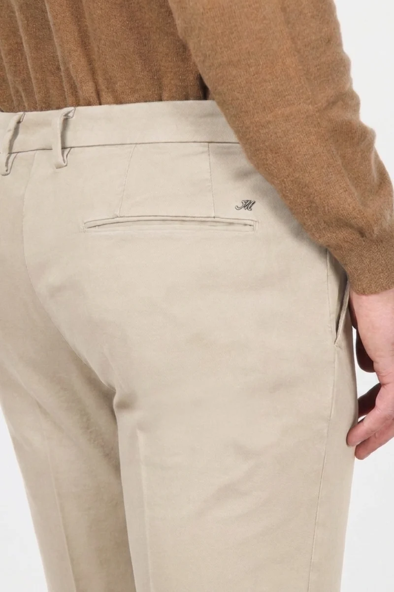 Torino Flex pantalon chino homme en satin slim fit ①