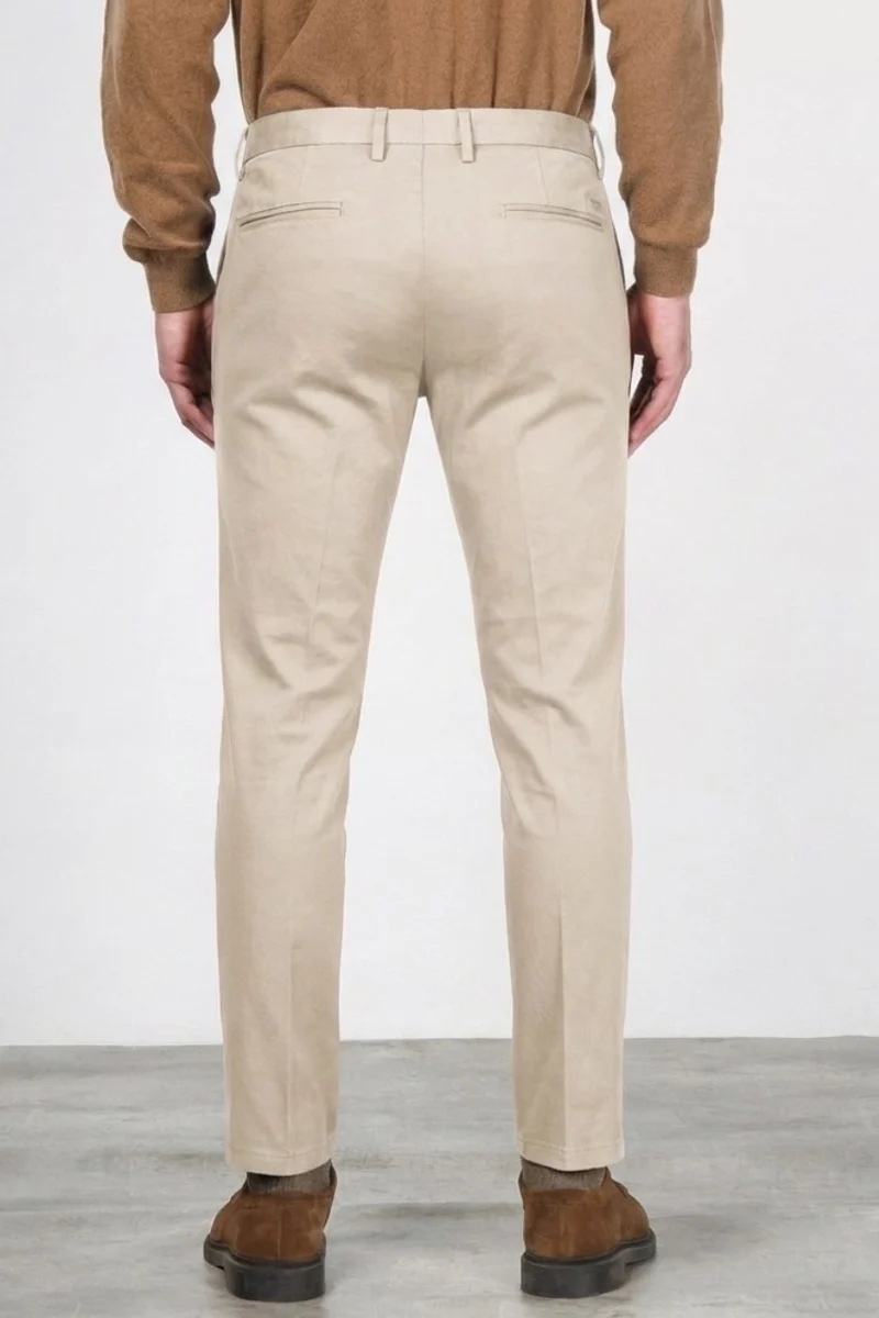 Torino Flex pantalon chino homme en satin slim fit ①