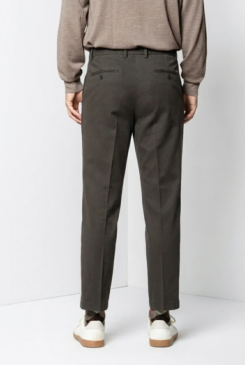 Don Johnson 2 Pinces pantalon chino homme en bull carrot fit