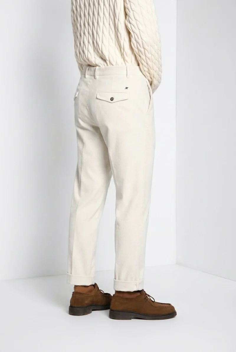 Chinos pantalon chino homme en velours 1000 raies relaxed fit