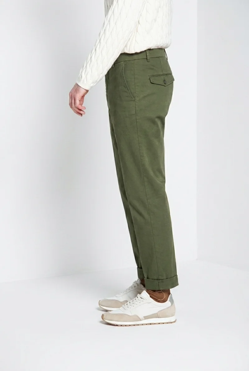 Chinos pantalon chino homme en gabardine relaxed fit
