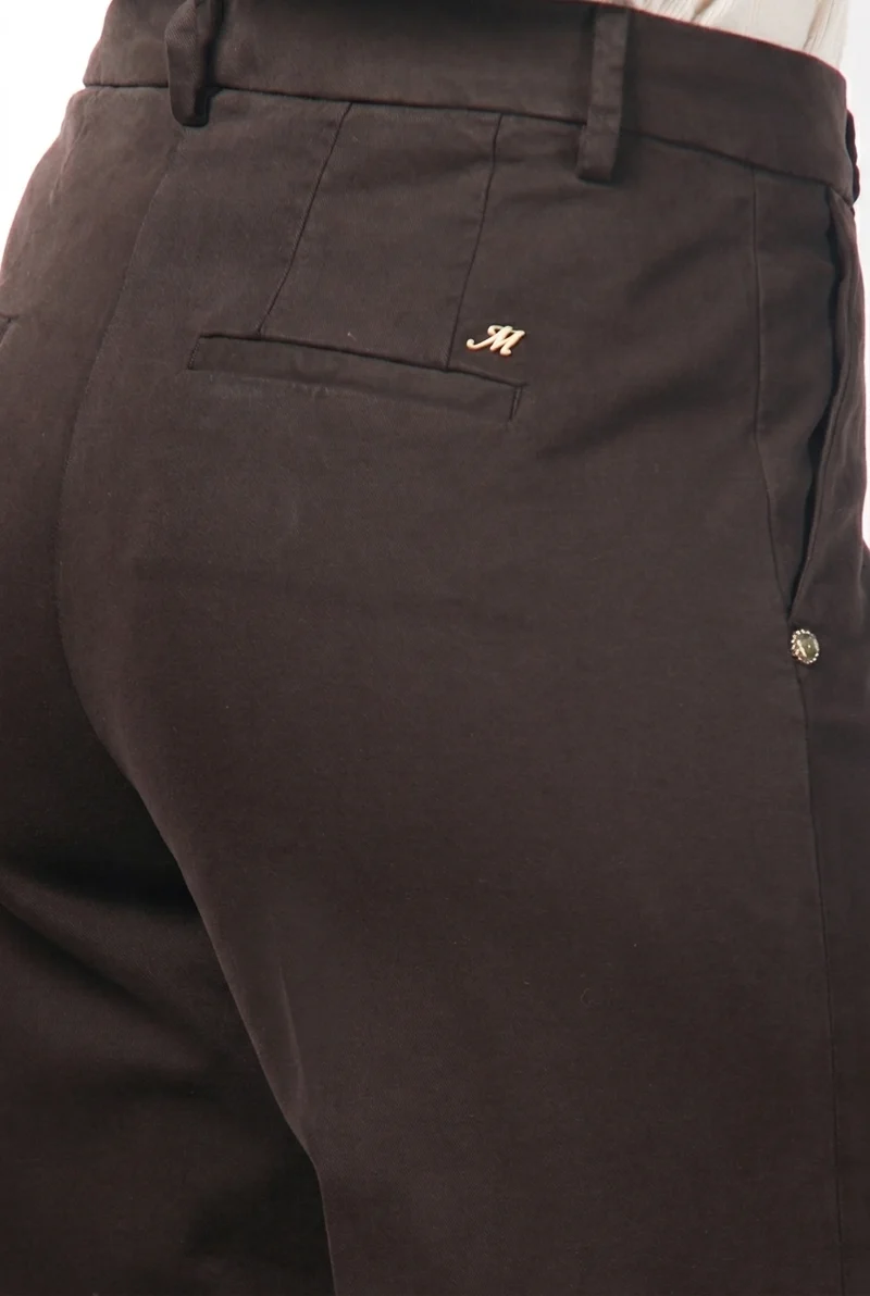New York Studio pantalon chino femme en satin, straight fit