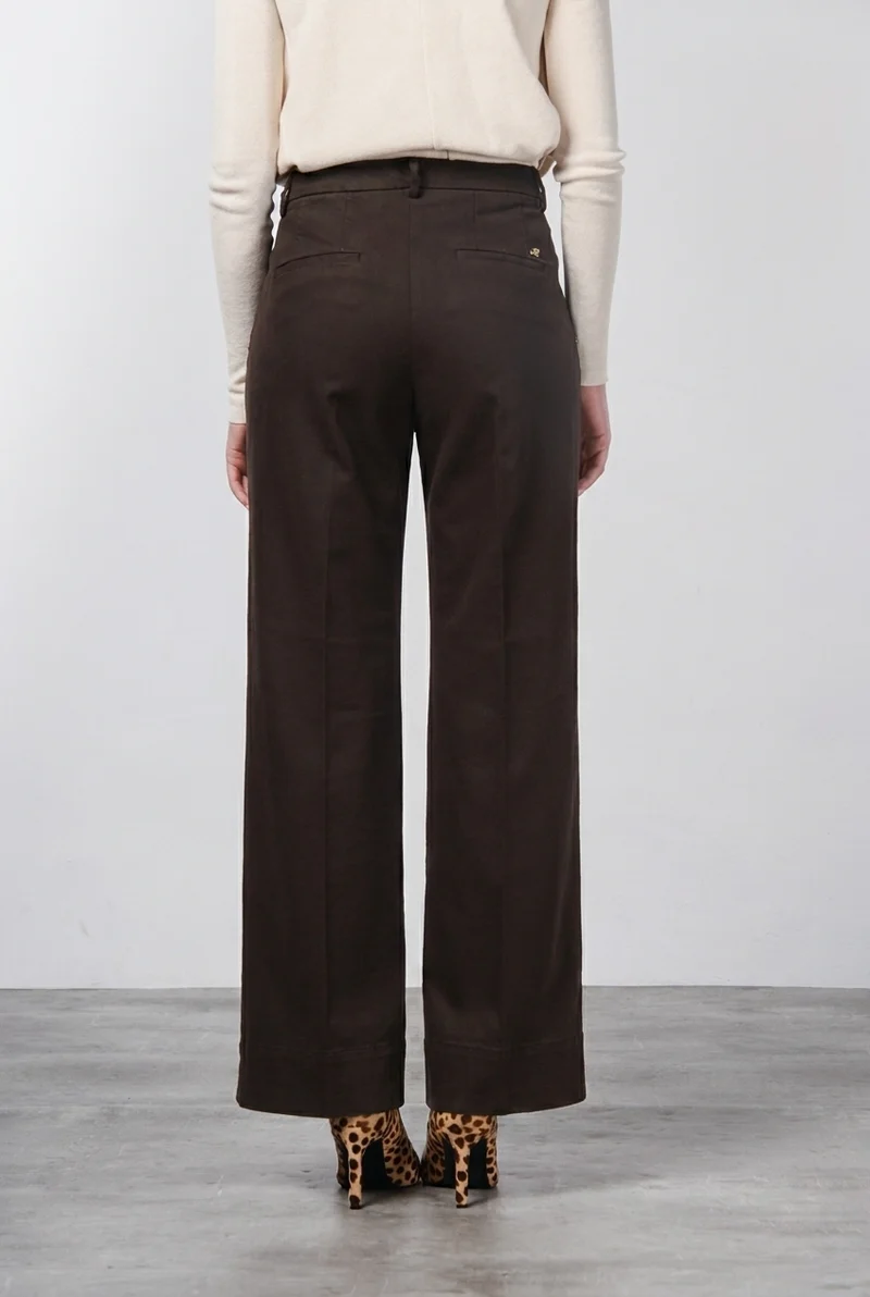 New York Studio pantalon chino femme en satin, straight fit