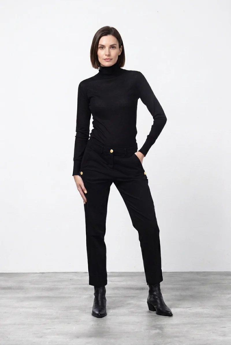 New York Carrot pantalon chino femme en satin, carrot fit ①