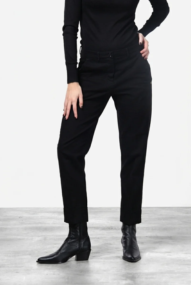 New York Carrot pantalon chino femme en satin, carrot fit ①
