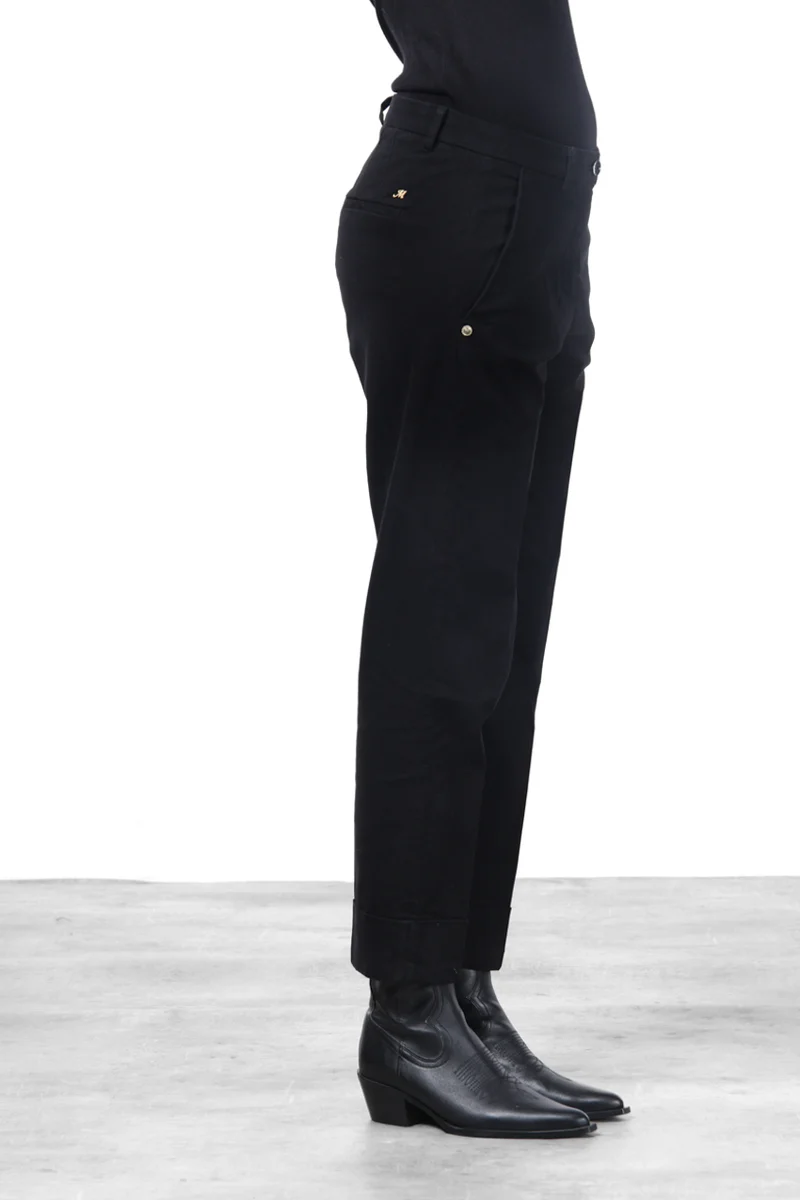 New York Carrot pantalon chino femme en satin, carrot fit ①