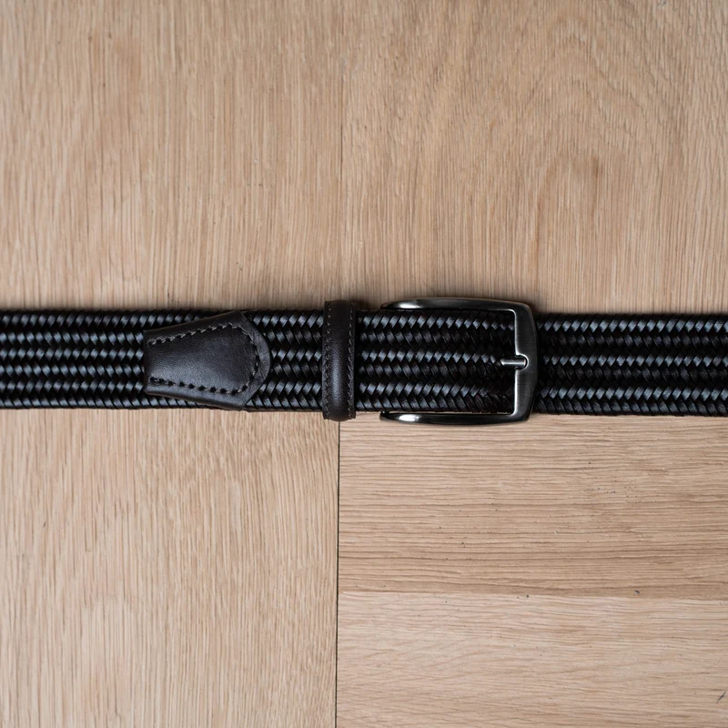 Ceinture "La Normande" Élastique Marron Tressée