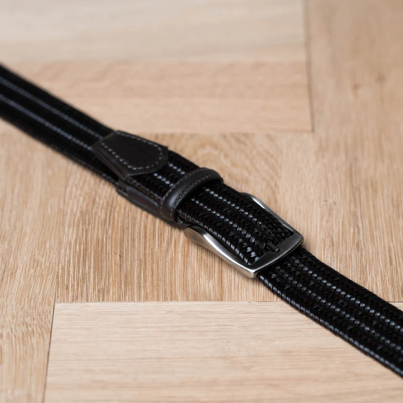 Ceinture "La Normande" Élastique Marron Tressée