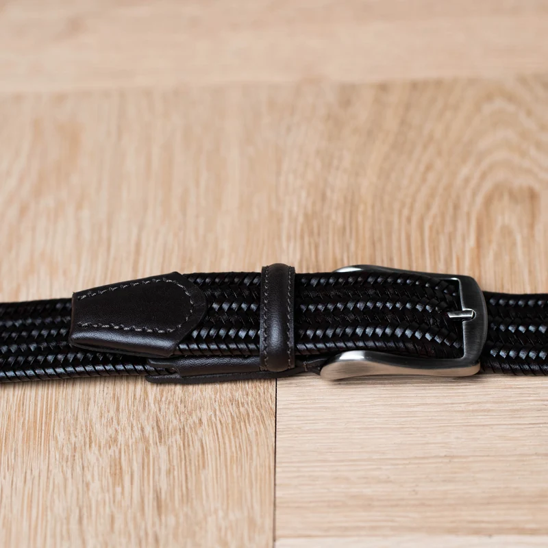 Ceinture "La Normande" Élastique Marron Tressée