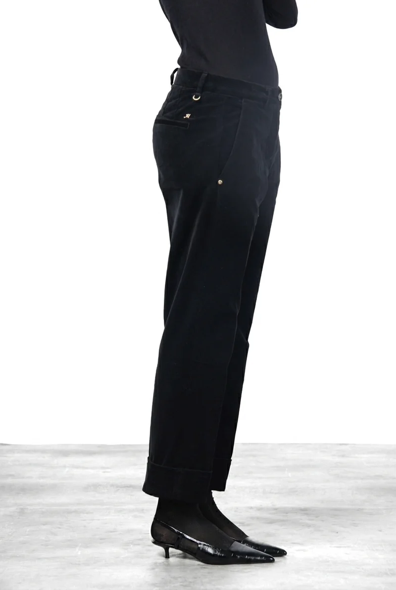 New York Carrot pantalon chino femme en velours lisse, carrot fit ①