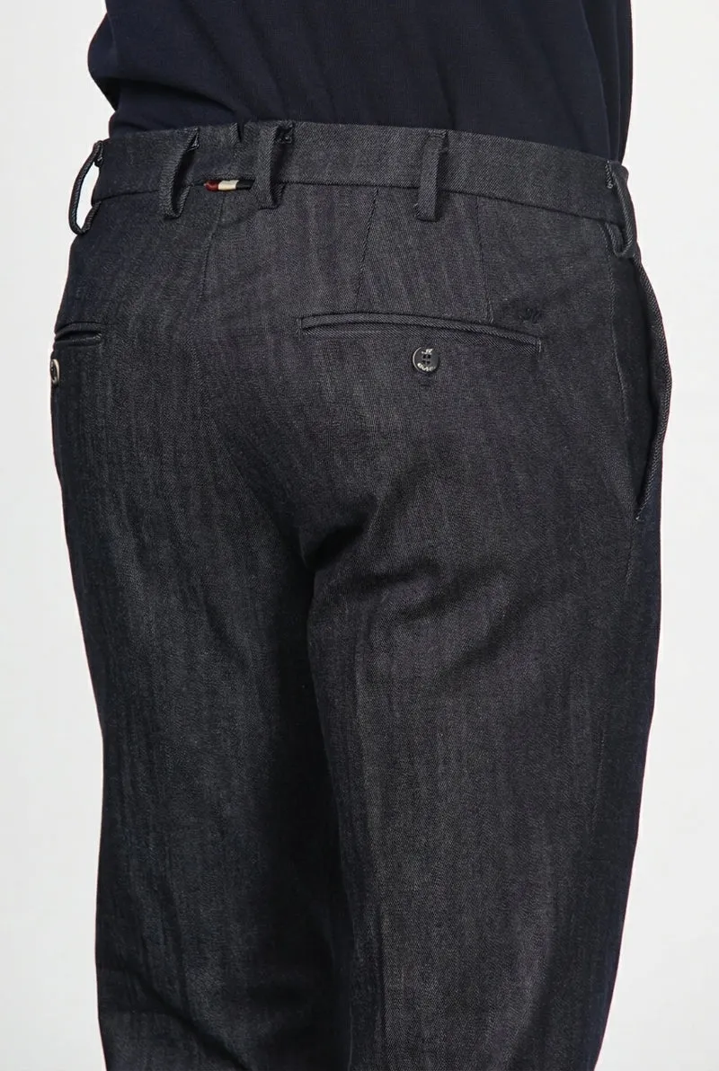 New York pantalon chino homme en denim stretch, regular fit