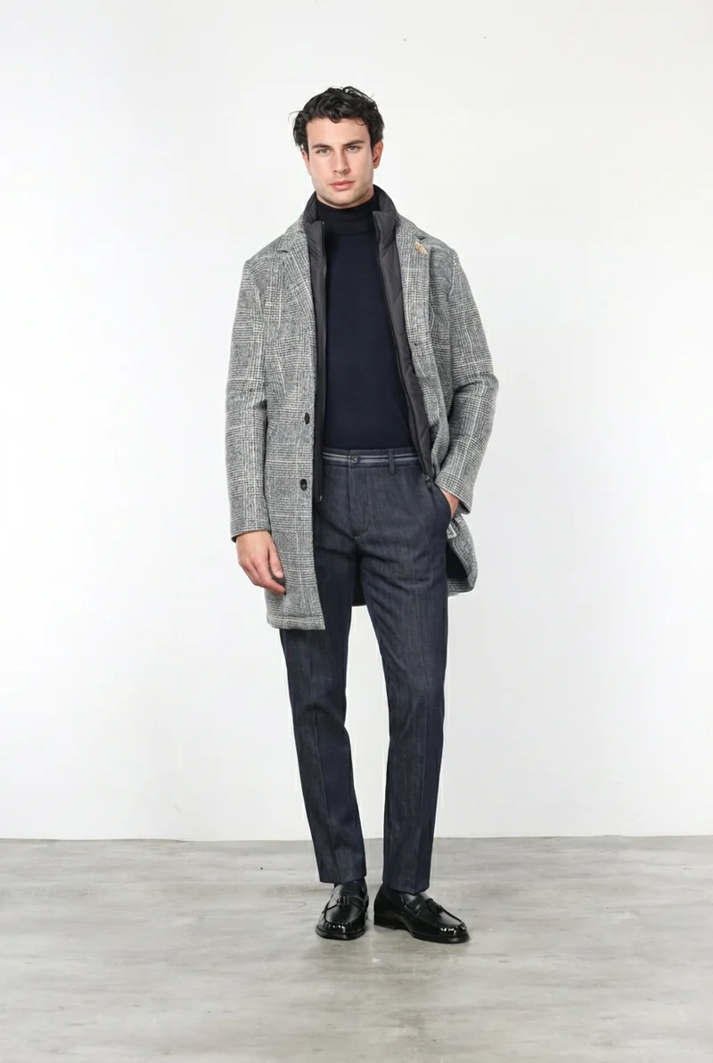 New York Elegance pantalon chino homme en denim stretch, regular fit