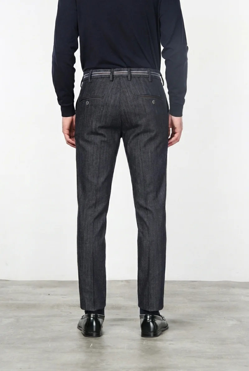 New York Elegance pantalon chino homme en denim stretch, regular fit