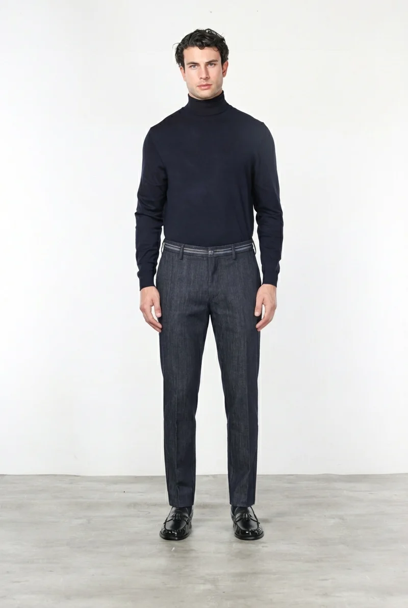 New York Elegance pantalon chino homme en denim stretch, regular fit