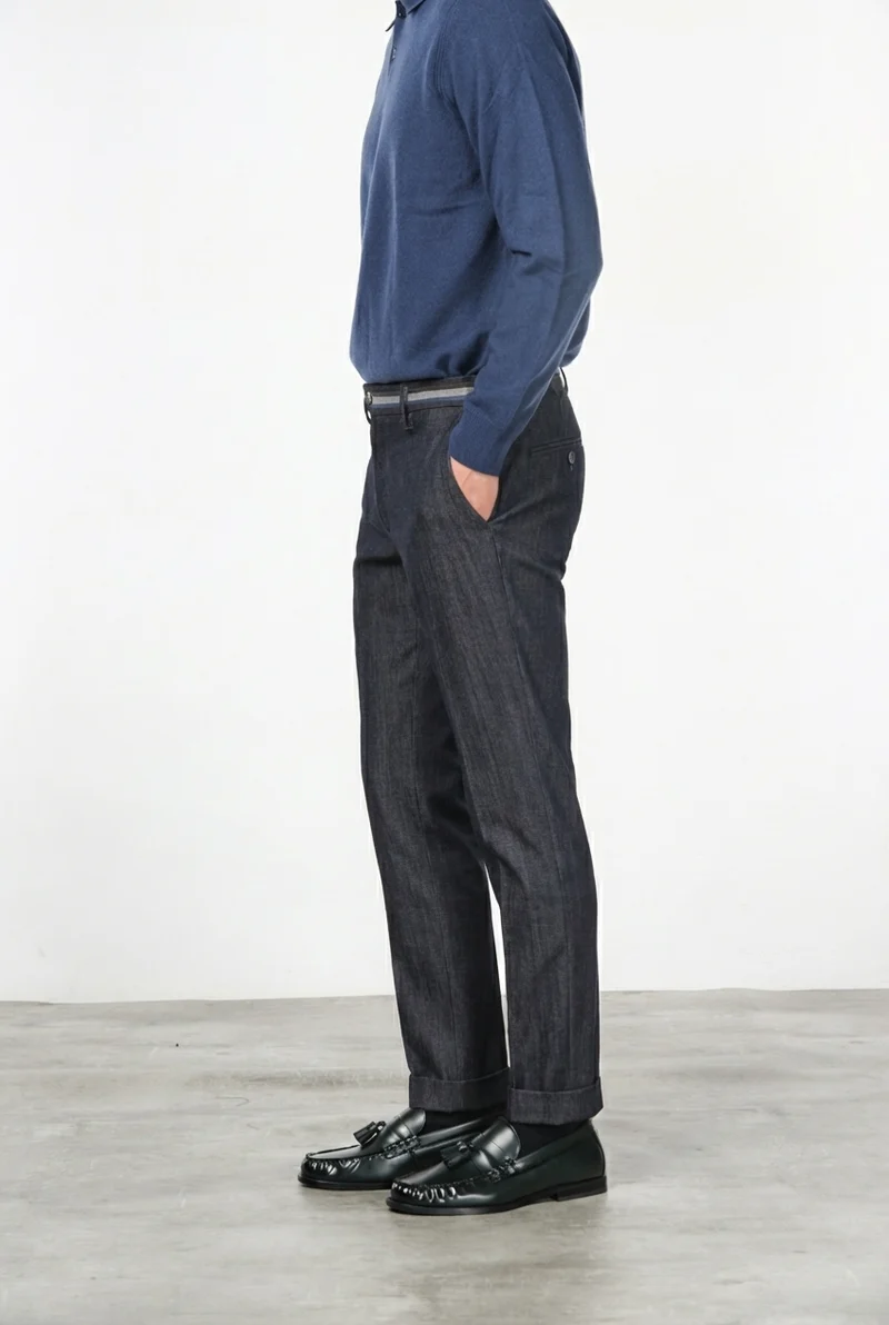 New York Winter pantalon chino homme en denim stretch, regular fit