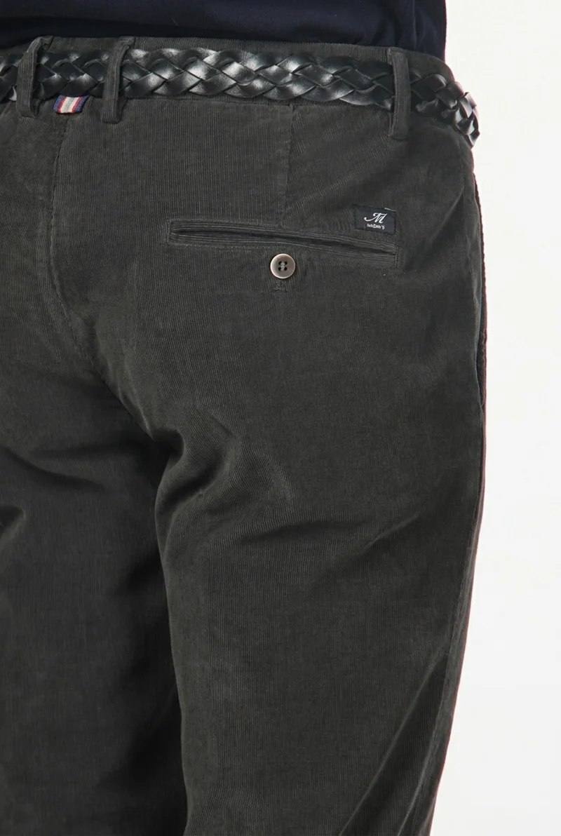 Torino pantalon chino homme en velours côtelé 1000 raies, slim fit ①