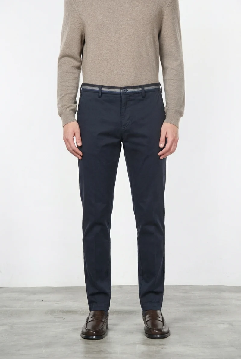 Torino Winter pantalon chino homme en gabardine stretch, slim fit