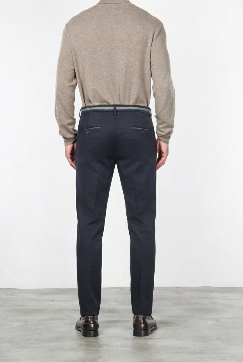 Torino Winter pantalon chino homme en gabardine stretch, slim fit