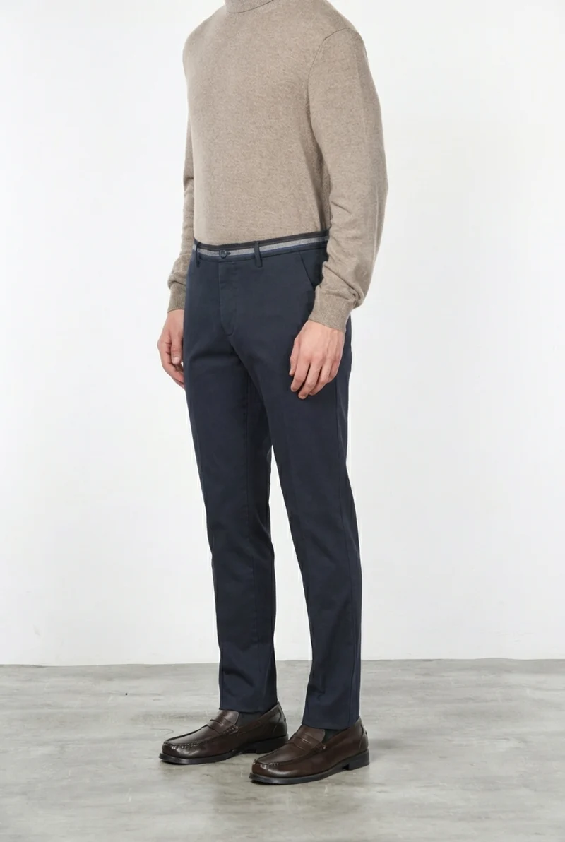Torino Winter pantalon chino homme en gabardine stretch, slim fit