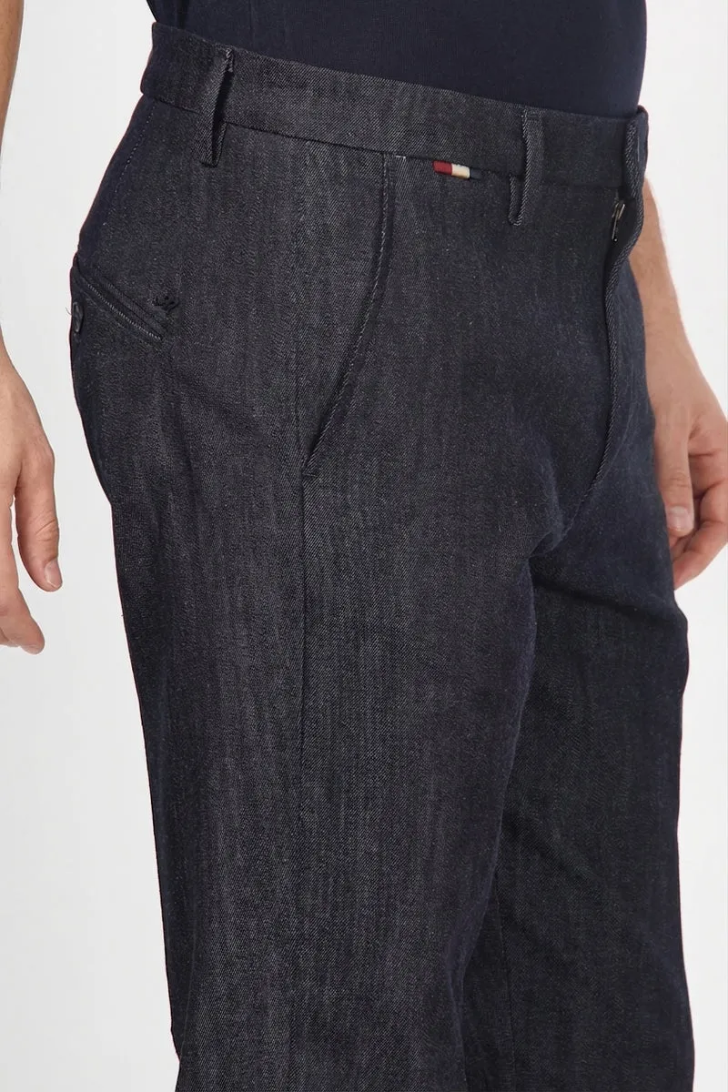 Osaka pantalon chino homme en denim stretch, carrot fit