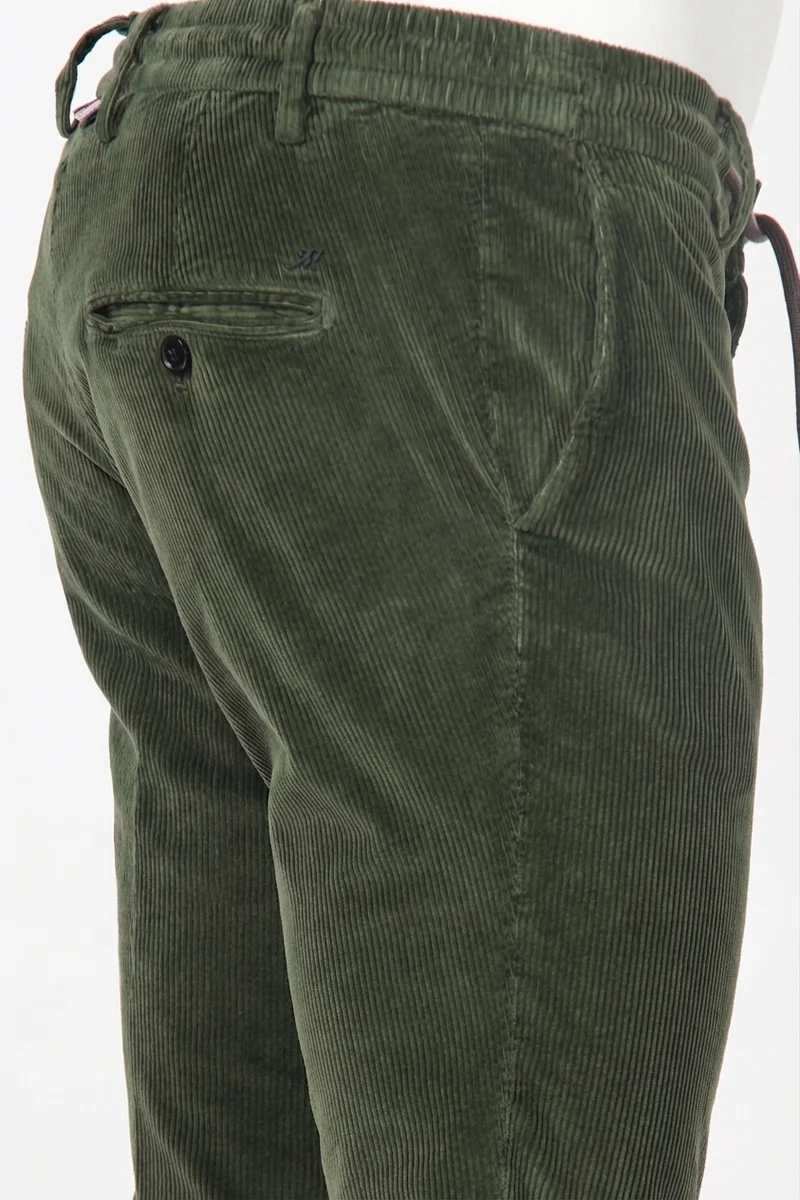 Milano Jogger pantalon chino homme en velours côtelé 500 raies, extra slim fit