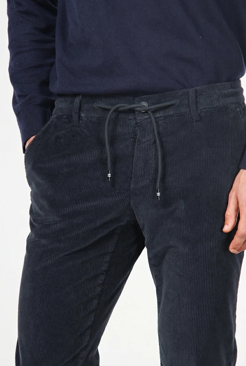 Milano Jogger pantalon chino homme en velours côtelé 500 raies, extra slim fit