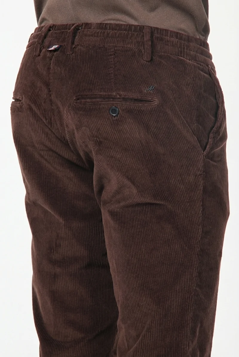 Milano Jogger pantalon chino homme en velours côtelé 500 raies, extra slim fit