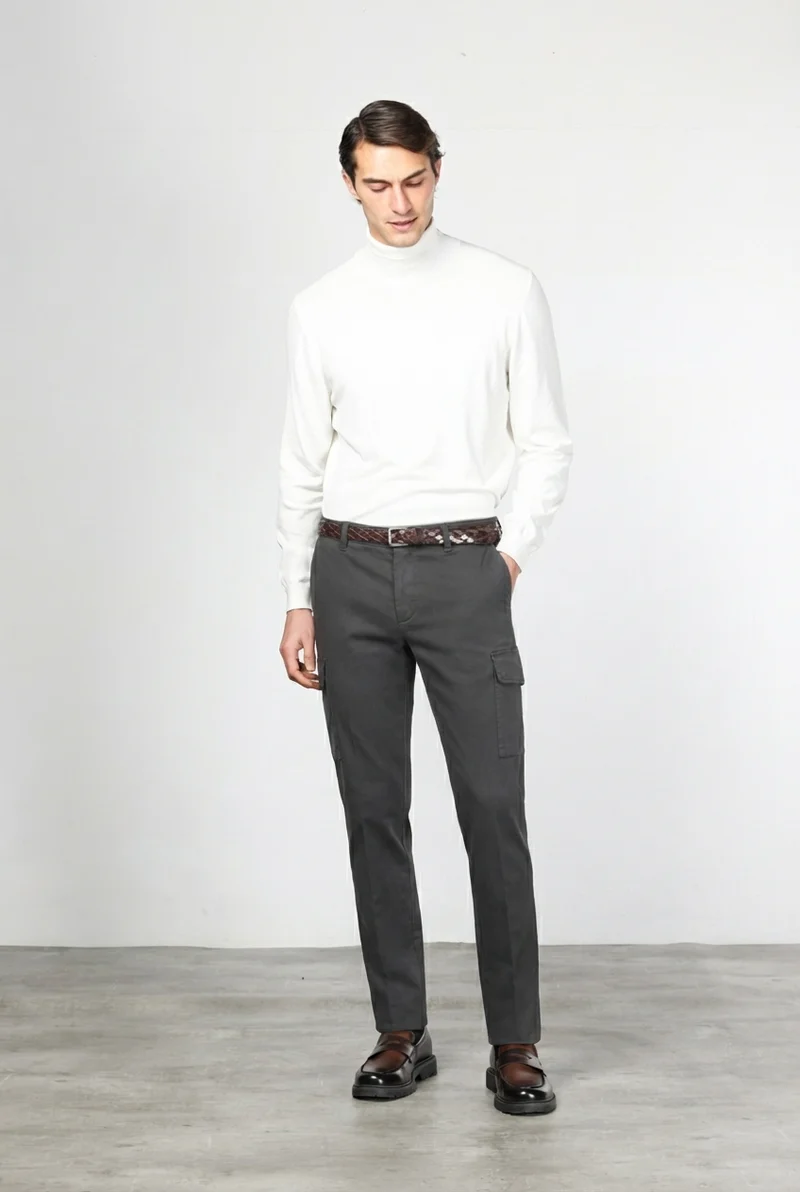 Chile pantalon cargo homme en coton stretch à armure diagonale, regular fit