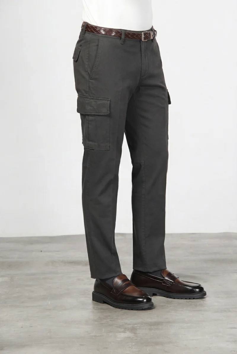 Chile pantalon cargo homme en coton stretch à armure diagonale, regular fit