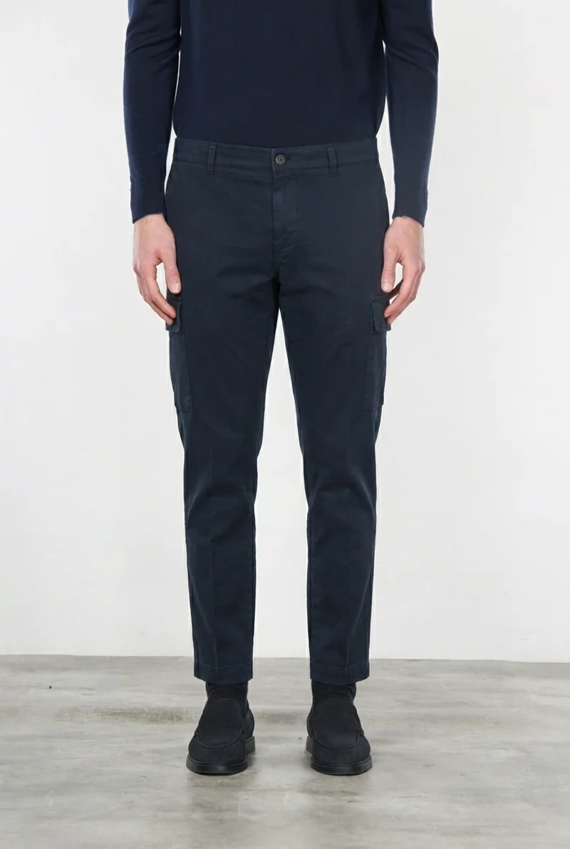 Chile pantalon cargo homme en coton stretch à armure diagonale, regular fit