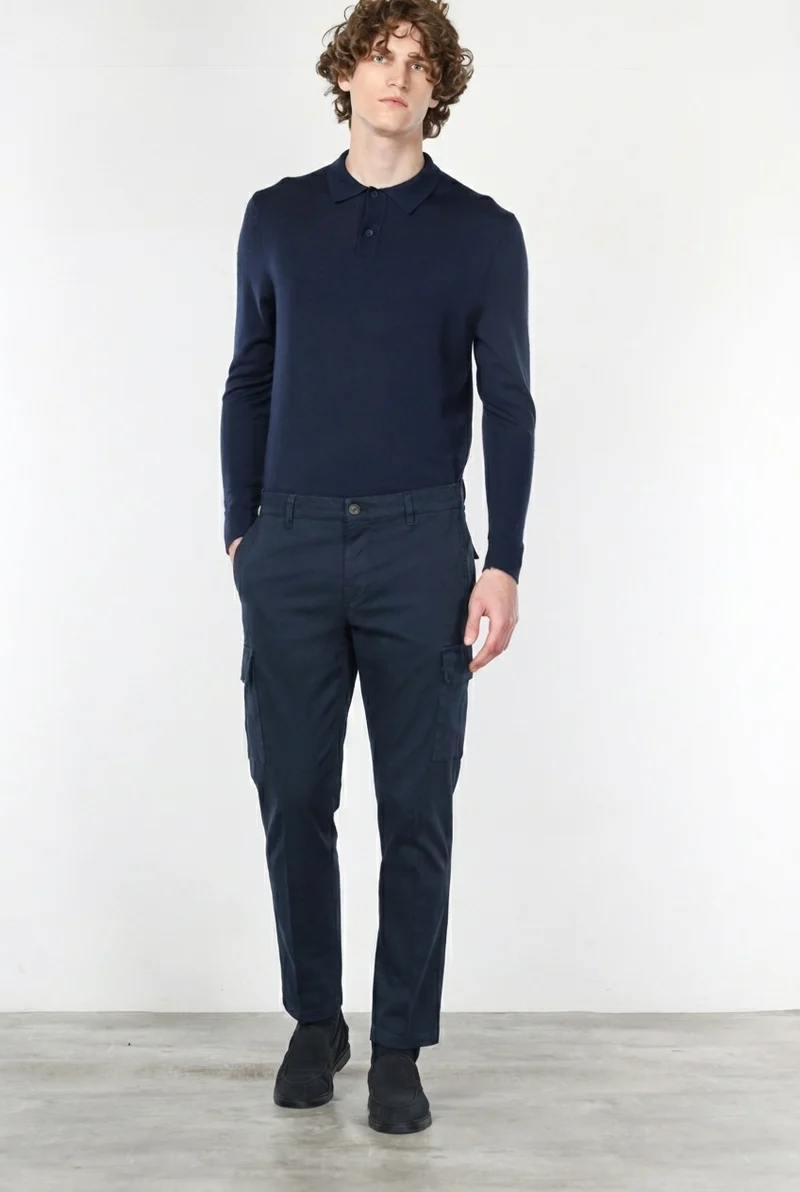 Chile pantalon cargo homme en coton stretch à armure diagonale, regular fit