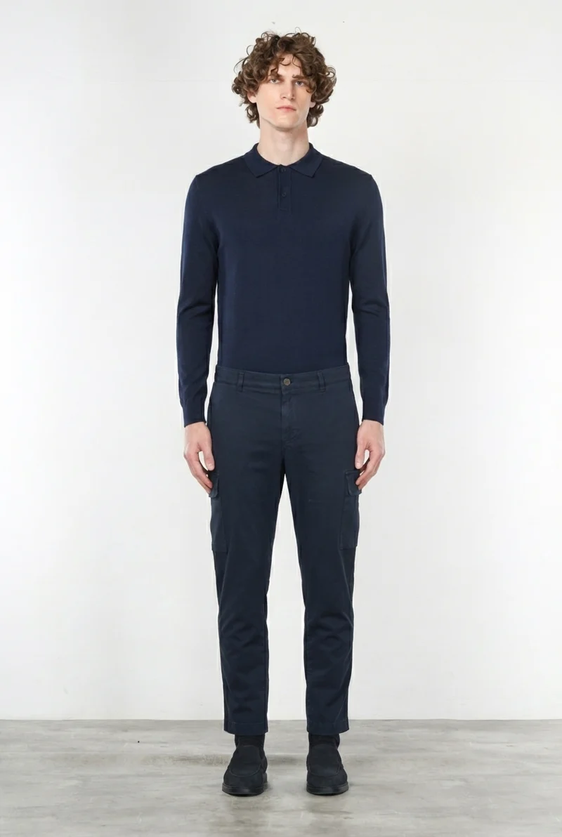 Chile pantalon cargo homme en coton stretch à armure diagonale, regular fit
