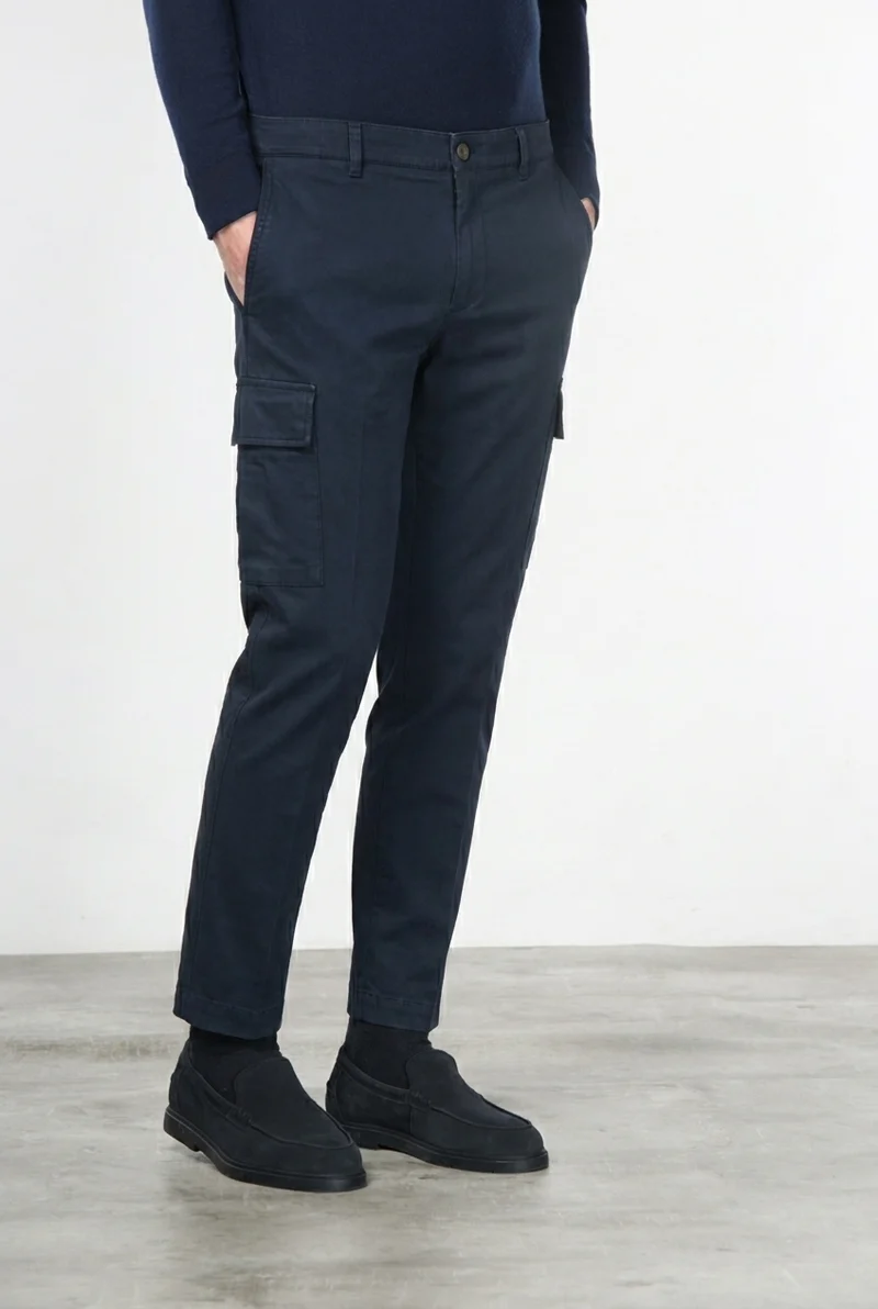 Chile pantalon cargo homme en coton stretch à armure diagonale, regular fit