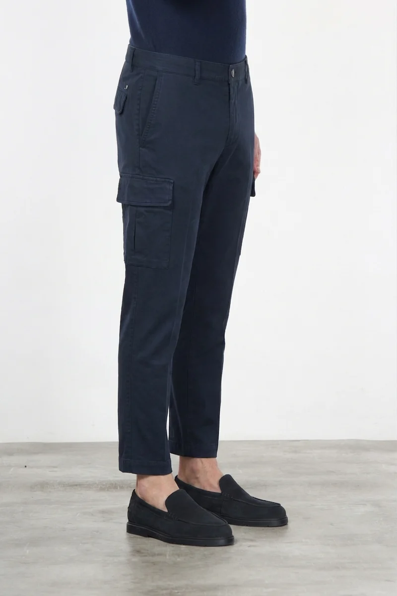 Chile pantalon cargo homme en coton stretch à armure diagonale, regular fit