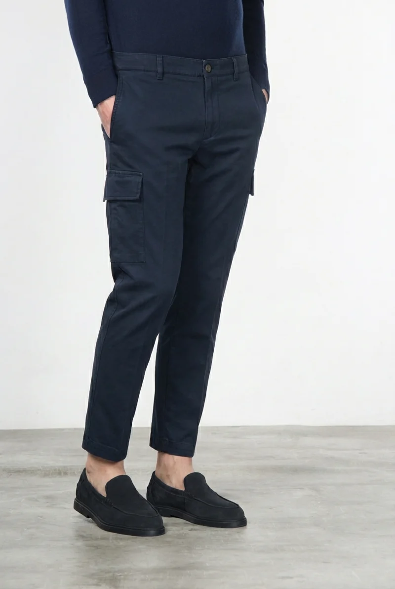Chile pantalon cargo homme en coton stretch à armure diagonale, regular fit