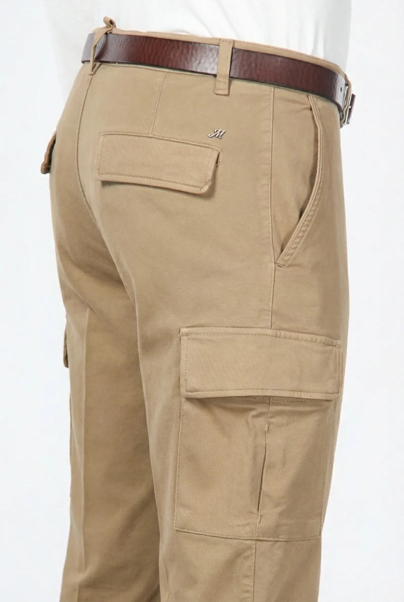 Chile pantalon cargo homme en coton stretch à armure diagonale, regular fit