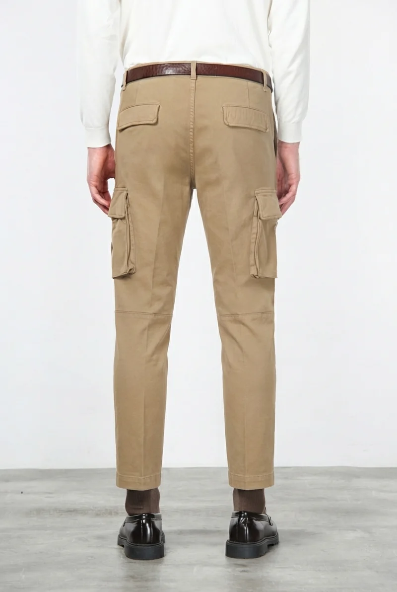 Chile pantalon cargo homme en coton stretch à armure diagonale, regular fit