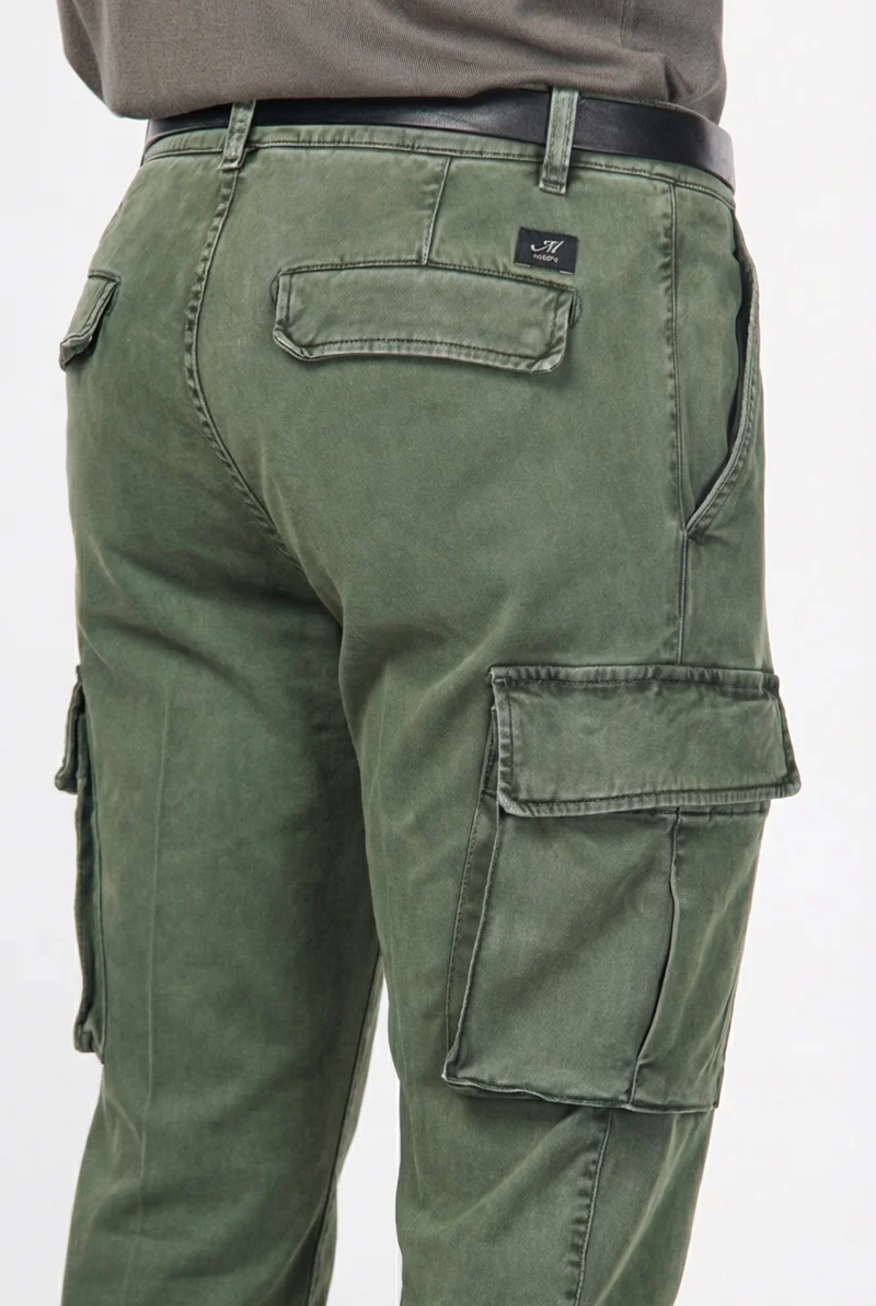 Chile pantalon cargo homme en gabardine stretch, extra slim fit ①