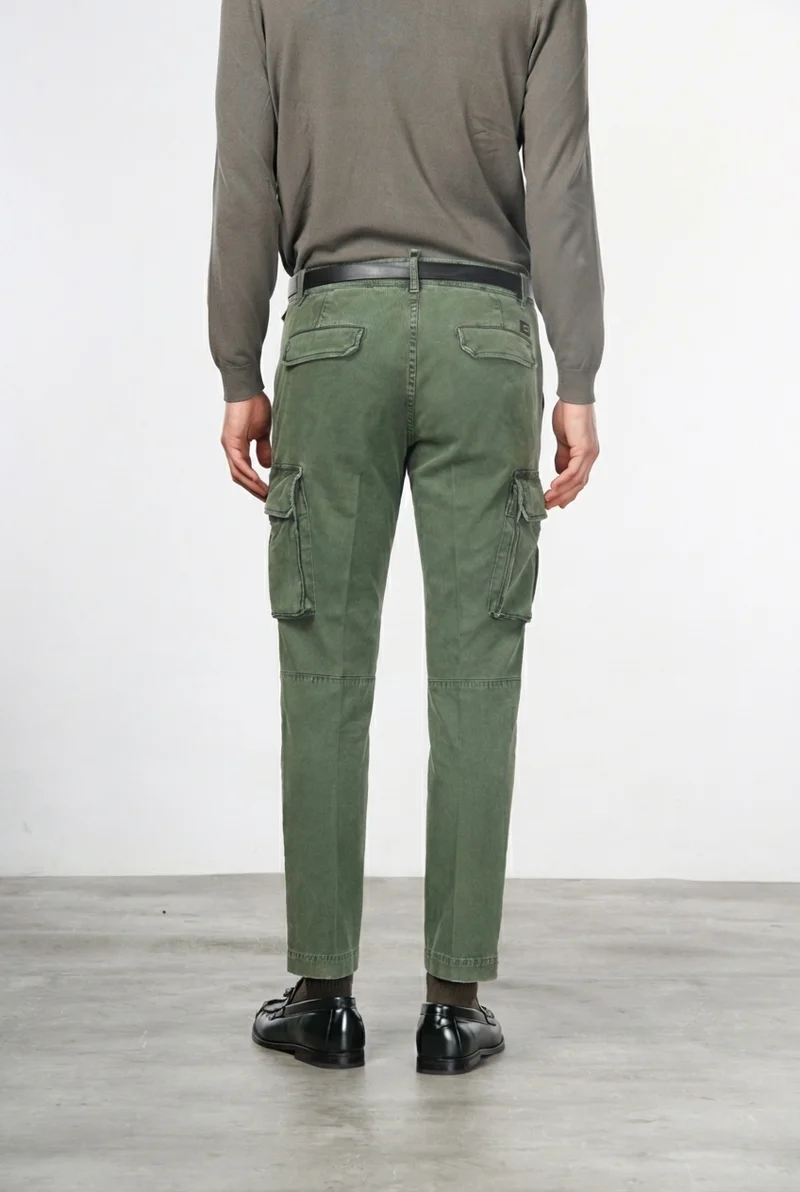 Chile pantalon cargo homme en gabardine stretch, extra slim fit ①