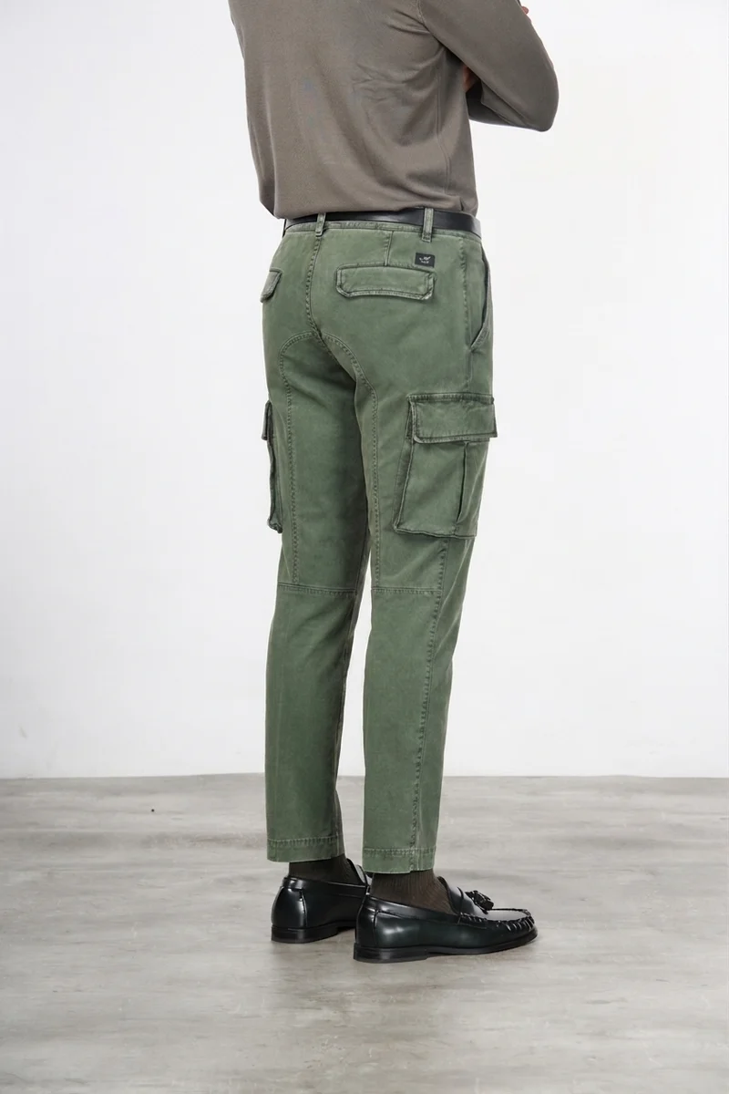 Chile pantalon cargo homme en gabardine stretch, extra slim fit ①