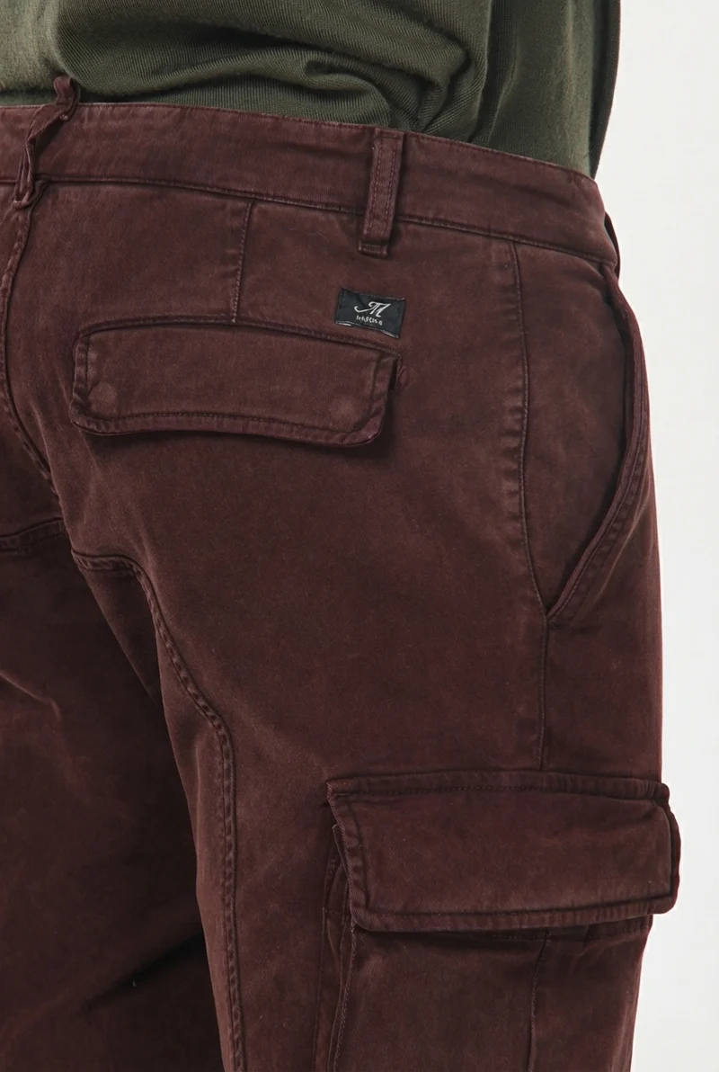 Chile pantalon cargo homme en gabardine stretch, extra slim fit ①