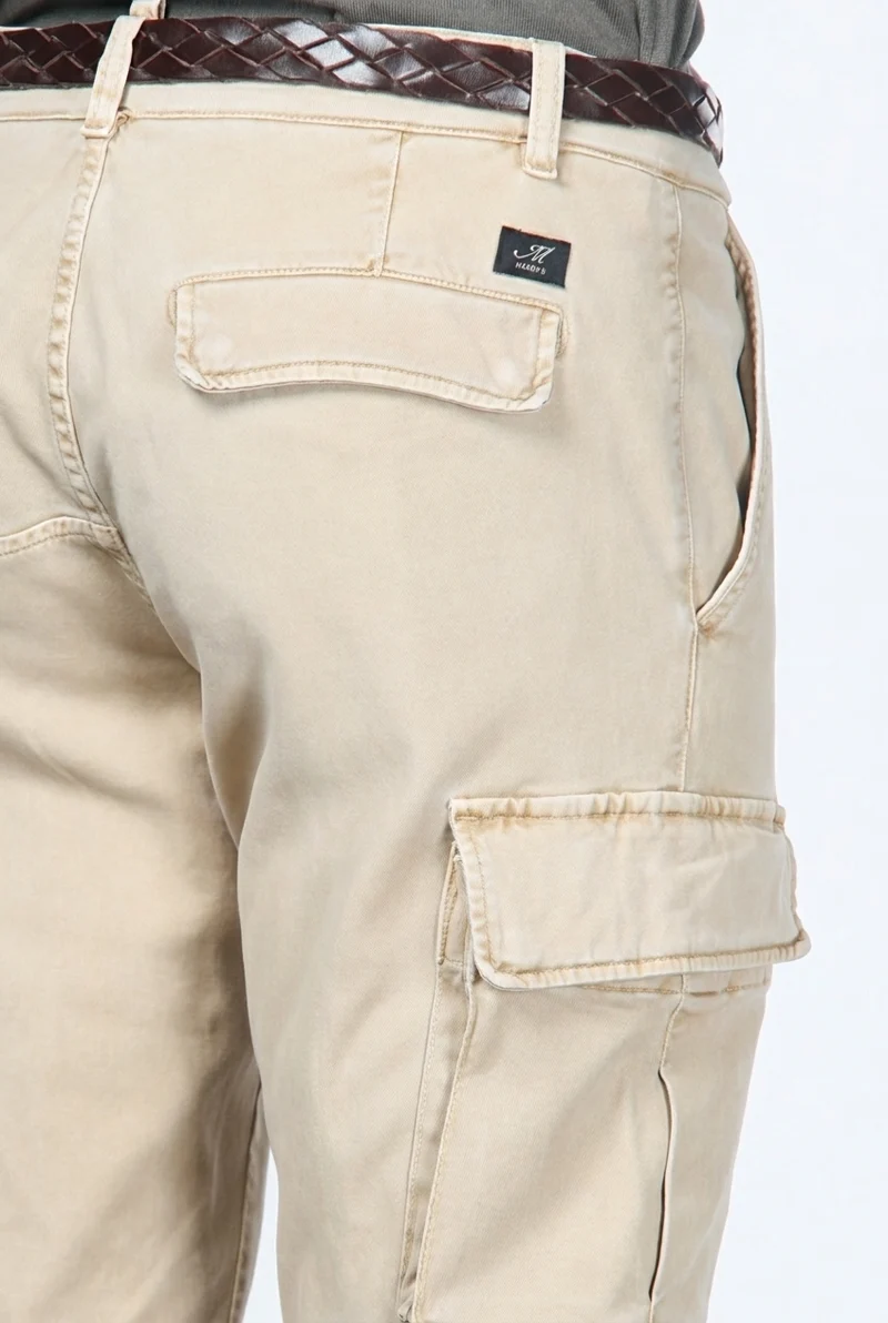 Chile pantalon cargo homme en gabardine stretch, extra slim fit ①